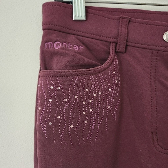 Montar Layla Equestrian Breeches High Rise Riding Horse Pants Size 12 - Picture 6 of 16